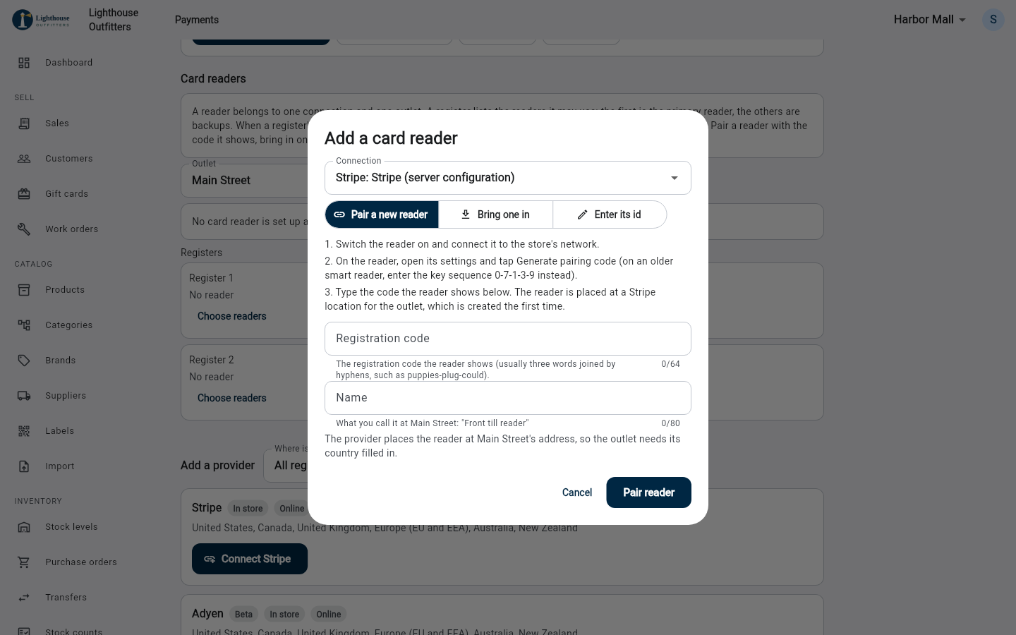 Payments: add a card reader