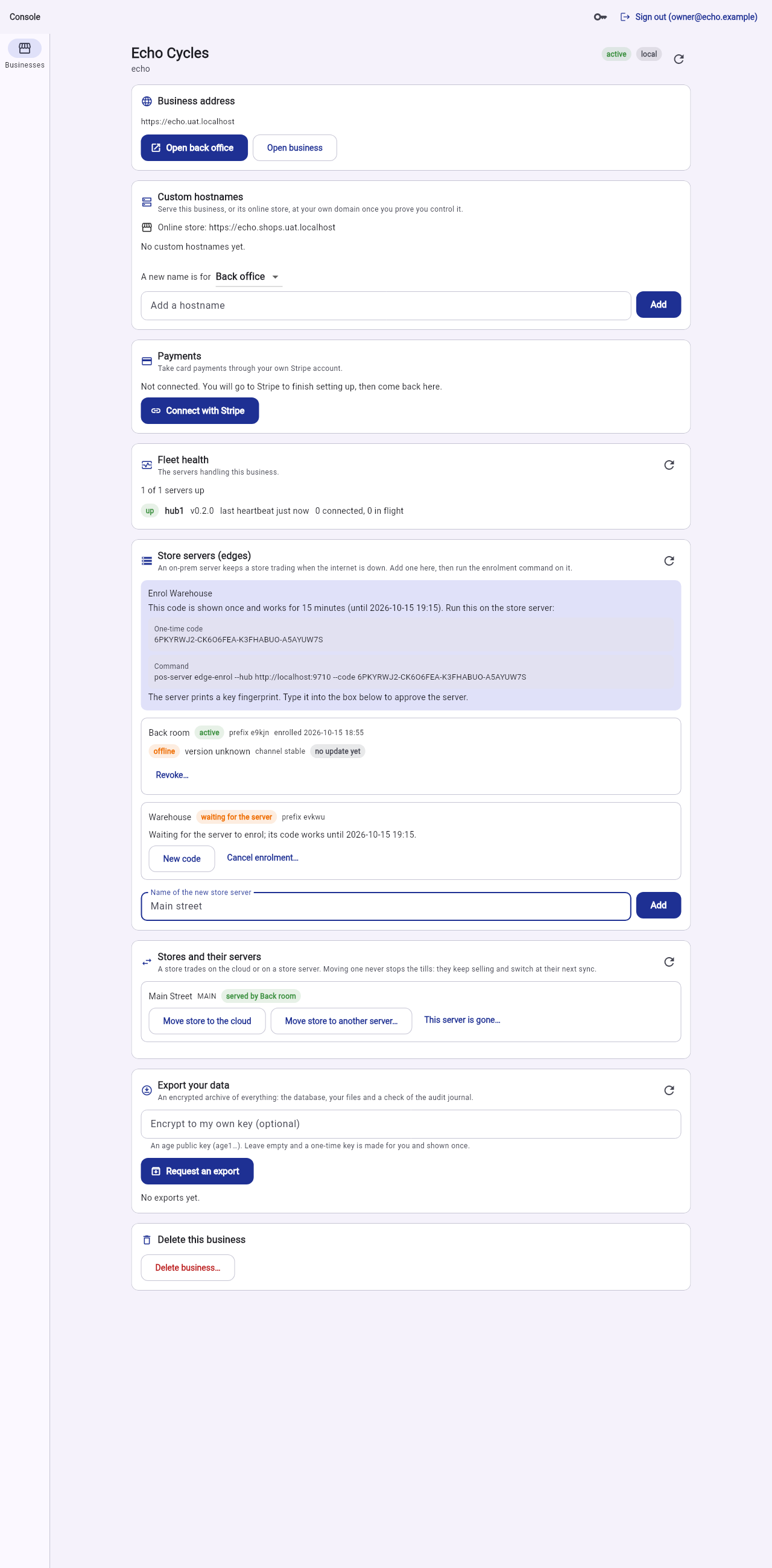 Add a store server