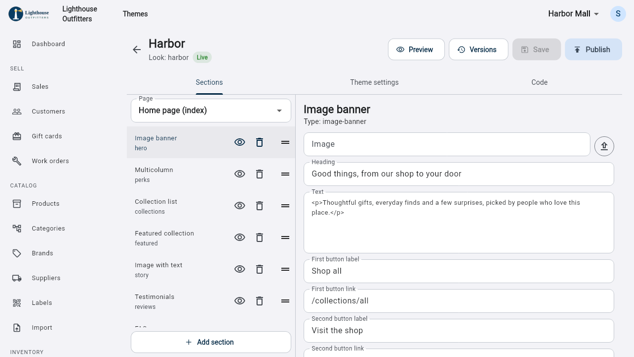 Theme editor